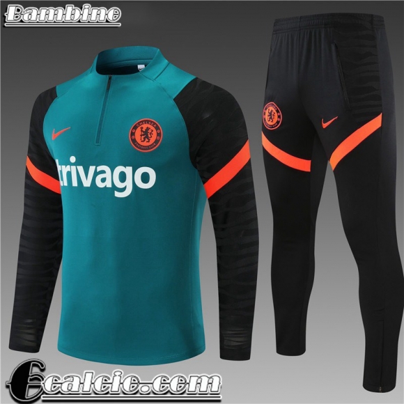 Tute Calcio Chelsea verde Bambini 2021 2022 TK181