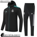 Full-Zip Giacca Real Madrid Nero Bambini 2021 2022 TK219