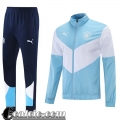 Giacca a vento Cappuccio Manchester City blu bianco Uomo 2021 2022 WK52