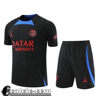 Tute Calcio T Shirt PSG nero Uomo 2022 23 TG670