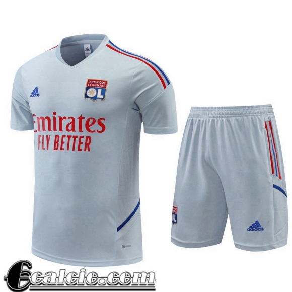Tute Calcio T Shirt Lyon grigio Uomo 2022 23 TG692