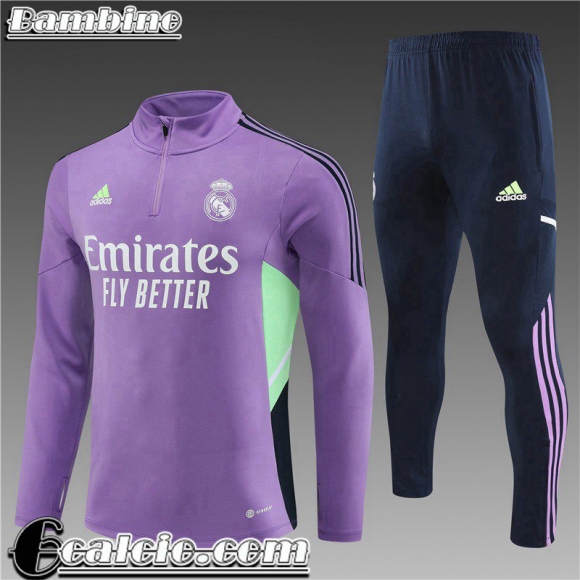 Tute Calcio Real Madrid Viola Bambini 2022 23 TK539