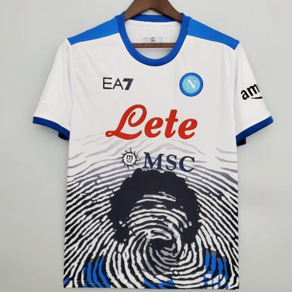 6Calcio: Maglia Calcio SSC Napoli Uomo EA7 Maradona bianco