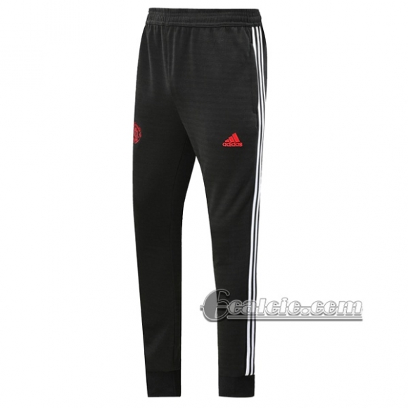 6Calcio: Pantaloni Sportivi Manchester United Nera Rossa Bianca 2019 2020