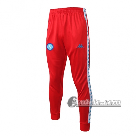 6Calcio: Pantaloni Sportivi Napoli Rossa 2019 2020