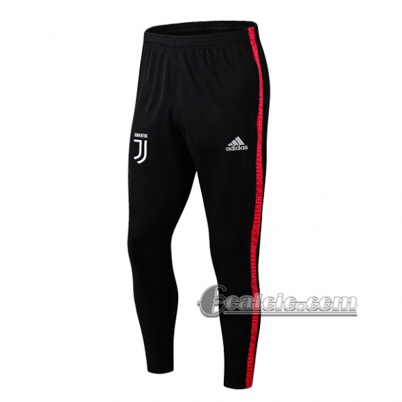 6Calcio: Pantaloni Sportivi Juventus Nera Rossa 2019 2020