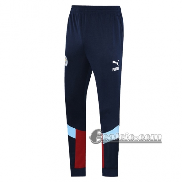 6Calcio: Pantaloni Sportivi Manchester City Azzurra Marino Rossa 2019 2020