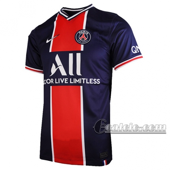 6Calcio: Prima Maglia Psg Paris Saint Germain Uomo Versione Trapelata 2020-2021