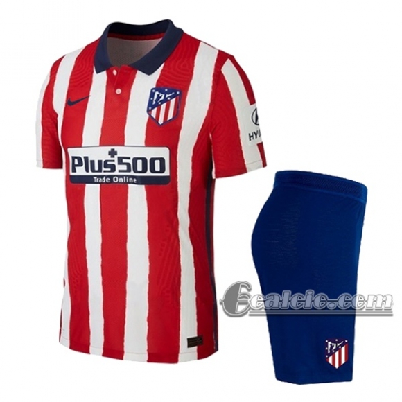 6Calcio: Prima Maglia Calcio Atletico Madrid Bambino Versione Trapelata 2020-2021