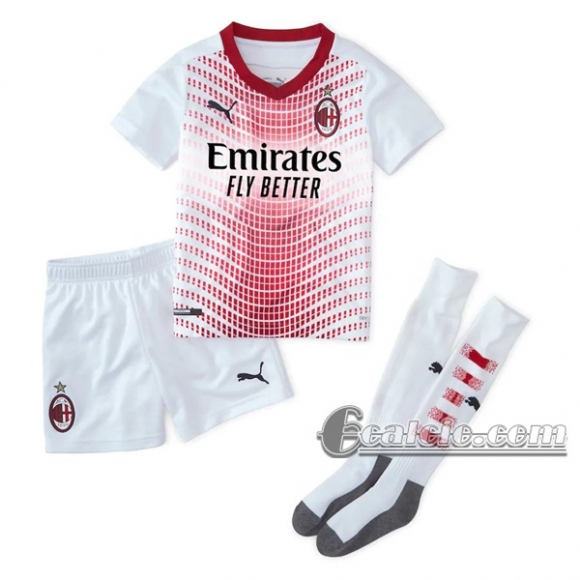 6Calcio: Seconda Maglia Calcio Ac Milan Bambino 2020-2021