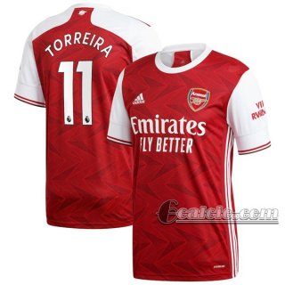 6Calcio: Prima Maglia Arsenal Torreira #11 Uomo 2020-2021