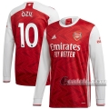 6Calcio: Prima Maglia Arsenal Özil #10 Manica Lunga Uomo 2020-2021