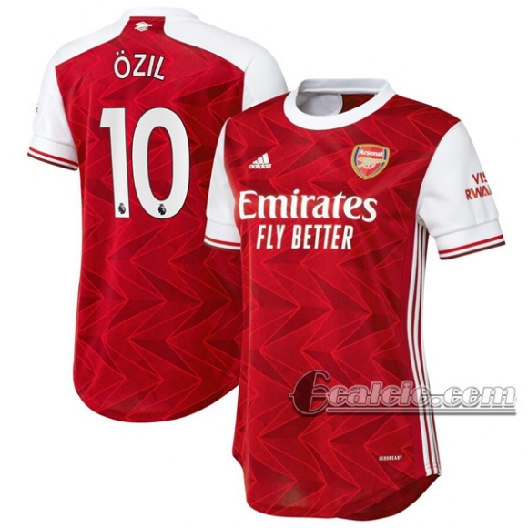 6Calcio: Prima Maglia Calcio Arsenal Özil #10 Donna 2020-2021