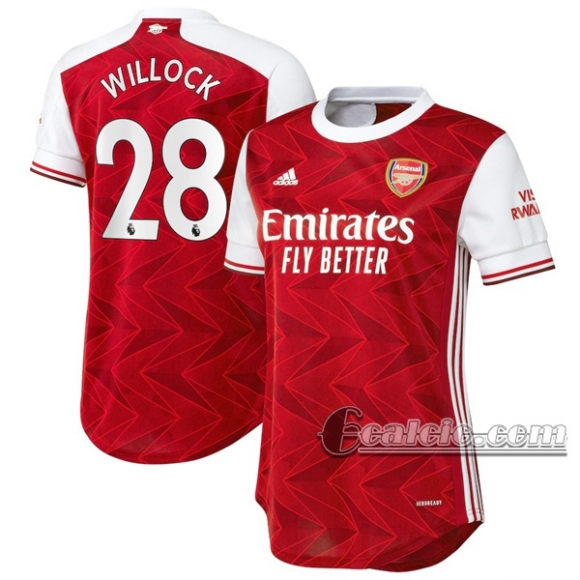 6Calcio: Prima Maglia Calcio Arsenal Willock #28 Donna 2020-2021