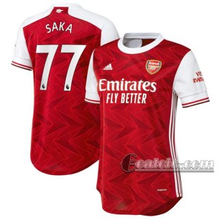 6Calcio: Prima Maglia Calcio Arsenal Saka #77 Donna 2020-2021