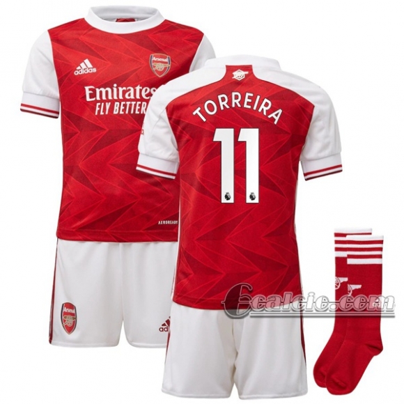 6Calcio: Prima Maglia Calcio Arsenal Torreira #11 Bambino 2020-2021