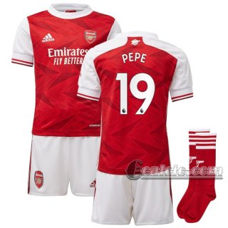 6Calcio: Prima Maglia Calcio Arsenal Pepe #19 Bambino 2020-2021