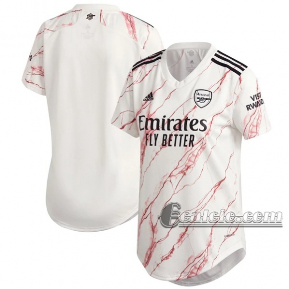 6Calcio: Seconda Maglia Calcio Arsenal Donna 2020-2021