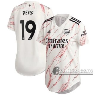 6Calcio: Seconda Maglia Calcio Arsenal Pepe #19 Donna 2020-2021