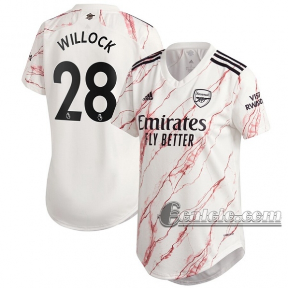 6Calcio: Seconda Maglia Calcio Arsenal Willock #28 Donna 2020-2021