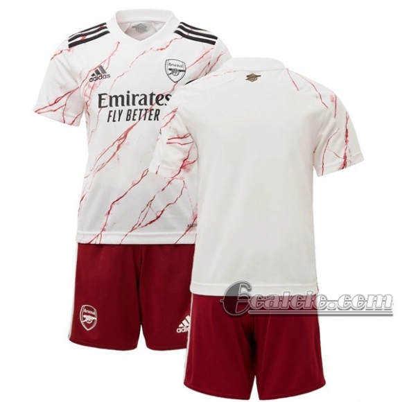 6Calcio: Seconda Maglia Calcio Arsenal Bambino 2020-2021