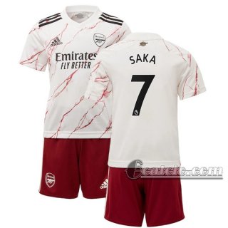 6Calcio: Seconda Maglia Calcio Arsenal Saka #7 Bambino 2020-2021