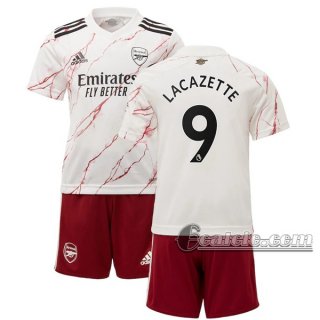 6Calcio: Seconda Maglia Calcio Arsenal Lacazette #9 Bambino 2020-2021