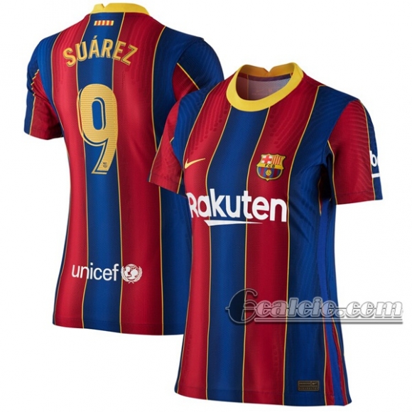 6Calcio: Prima Maglia Calcio Fc Barcellona Luis Suárez #9 Donna 2020-2021