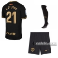 6Calcio: Seconda Maglia Calcio Fc Barcellona Frenkie De Jong #21 Bambino 2020-2021