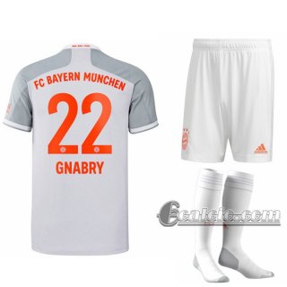 6Calcio: Seconda Maglia Calcio Bayern Munchen Serge Gnabry #22 Bambino 2020-2021