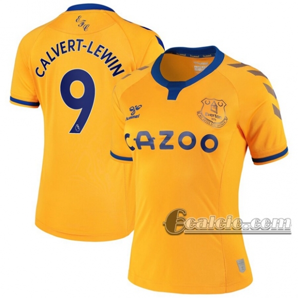 6Calcio: Seconda Maglia Calcio Everton Calvert-Lewin #9 Donna 2020-2021