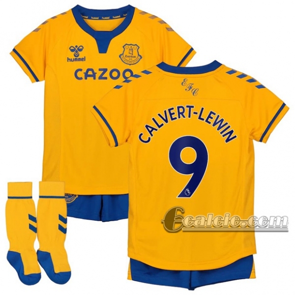 6Calcio: Seconda Maglia Calcio Everton Calvert-Lewin #9 Bambino 2020-2021