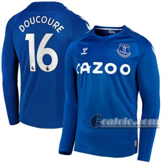 6Calcio: Prima Maglia Everton Doucoure #16 Manica Lunga Uomo 2020-2021