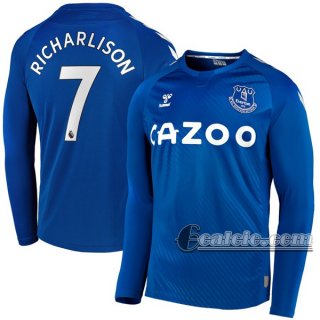 6Calcio: Prima Maglia Everton Richarlison #7 Manica Lunga Uomo 2020-2021