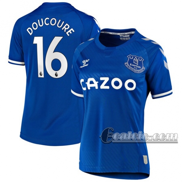6Calcio: Prima Maglia Calcio Everton Doucoure #16 Donna 2020-2021