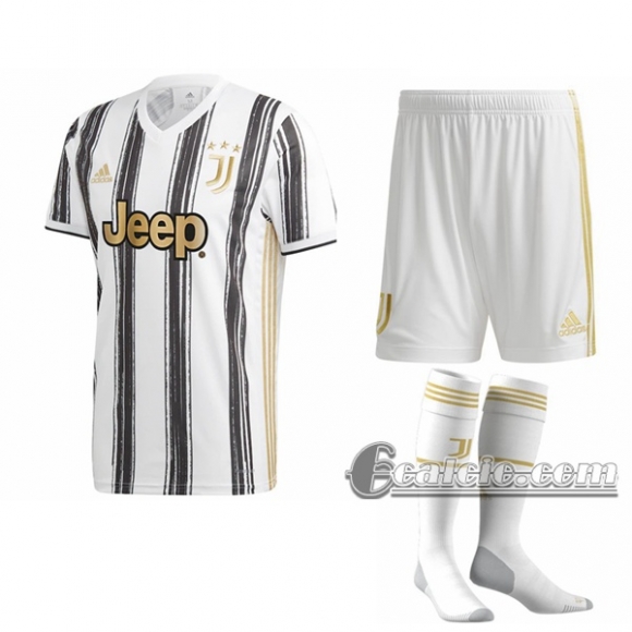 6Calcio: Prima Maglia Calcio Juventus Bambino 2020-2021