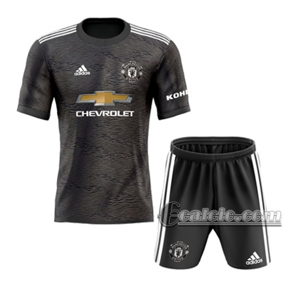 6Calcio: Seconda Maglia Calcio Manchester United Bambino 2020-2021