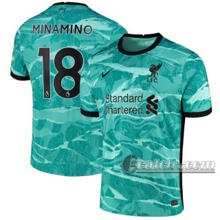 6Calcio: Seconda Maglia Liverpool Fc Minamino #18 Uomo 2020-2021