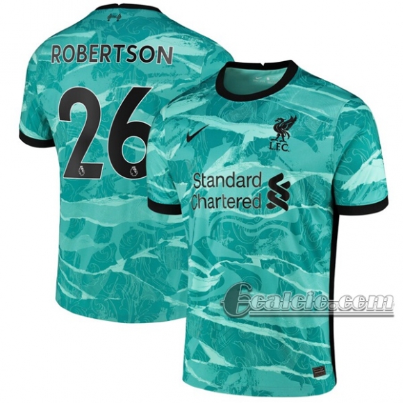 6Calcio: Seconda Maglia Liverpool Fc Robertson #26 Uomo 2020-2021