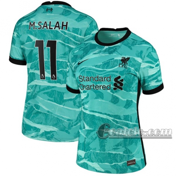 6Calcio: Seconda Maglia Calcio Liverpool M.Salah #11 Donna 2020-2021