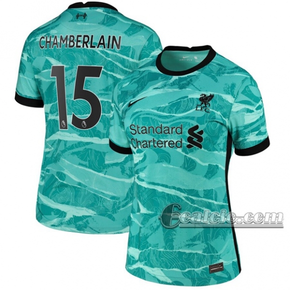 6Calcio: Seconda Maglia Calcio Liverpool Chamberlain #15 Donna 2020-2021