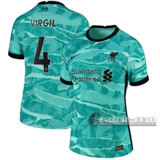 6Calcio: Seconda Maglia Calcio Liverpool Virgil #4 Donna 2020-2021