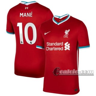 6Calcio: Prima Maglia Liverpool Fc Sadio Mane #10 Uomo 2020-2021