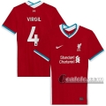 6Calcio: Prima Maglia Calcio Liverpool Virgil Van Dijk #4 Donna 2020-2021