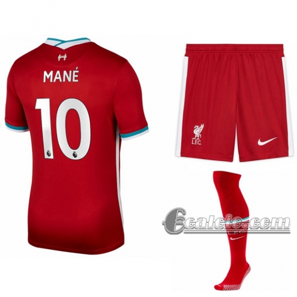 6Calcio: Prima Maglia Calcio Liverpool Sadio Mane #10 Bambino 2020-2021