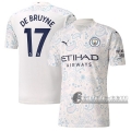 6Calcio: Terza Maglia Manchester City De Bruyne #17 Uomo 2020-2021