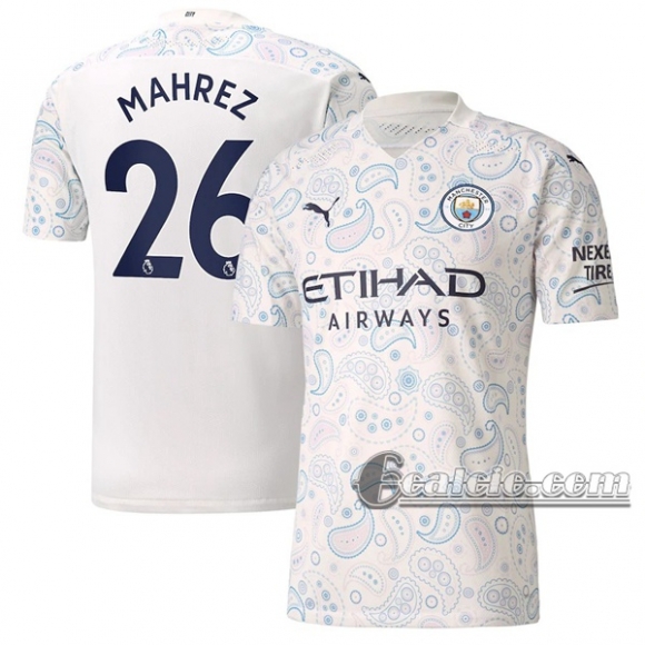 6Calcio: Terza Maglia Manchester City Mahrez #26 Uomo 2020-2021