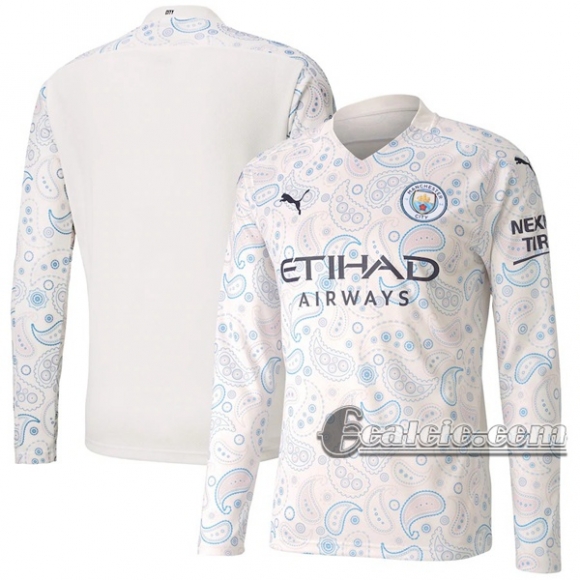 6Calcio: Terza Maglia Manchester City Manica Lunga Uomo 2020-2021