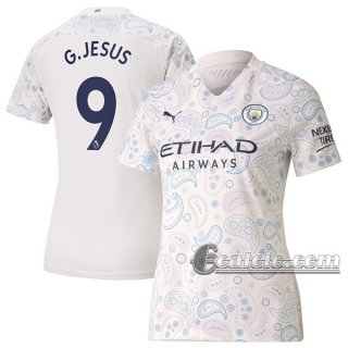 6Calcio: Terza Maglia Calcio Manchester City G.Jesus #9 Donna 2020-2021