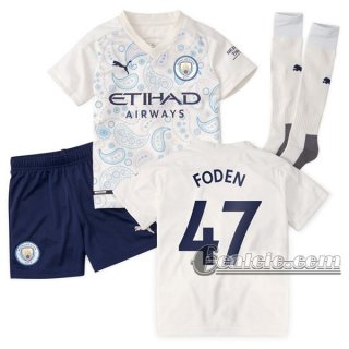 6Calcio: Terza Maglia Calcio Manchester City Foden #47 Bambino 2020-2021